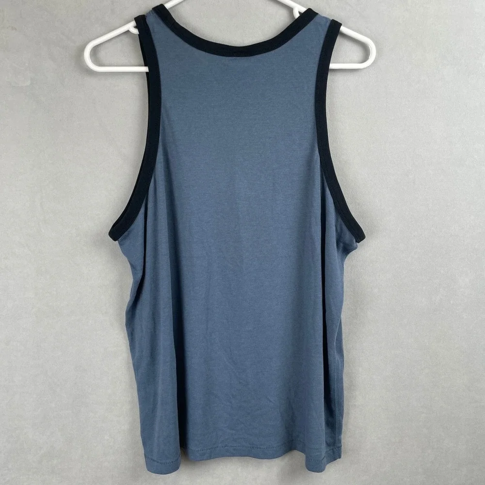 Nike Sportswear Ace Logo Futura Ringer Tank Top Blue Orange L Retro Rare Red Tag
